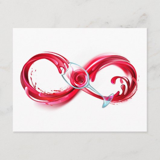 Carte D'accompagnement Infinity with Red Wine (Devant)