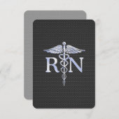 Carte D'accompagnement Infirmière inscrite RN Caduceus Snakes (Devant / Derrière)