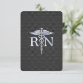 Carte D'accompagnement Infirmière inscrite RN Caduceus Snakes (Debout devant)