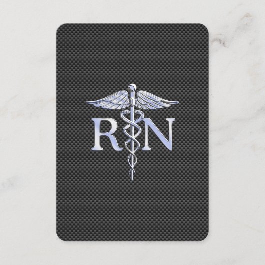 Carte D'accompagnement Infirmière inscrite RN Caduceus Snakes (Devant)