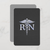 Carte D'accompagnement Infirmière inscrite RN Caduceus Snakes (Devant / Derrière)