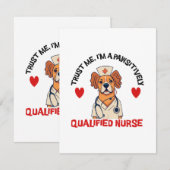 Carte D'accompagnement Infirmière qualifiée Pawsitively (Devant / Derrière)
