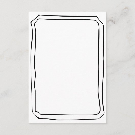 Carte D'accompagnement Info Mariage noir et blanc peint à la main (Dos)