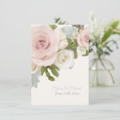 Carte D'accompagnement Information Conduite Hébergements Floral Rose (Debout devant)