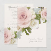 Carte D'accompagnement Information Conduite Hébergements Floral Rose (Devant / Derrière)