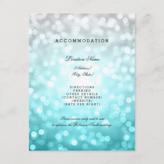 Carte D'accompagnement Information mariage Invité Plage Ombre Lumières (Dos)