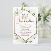 Carte D'accompagnement Information sur le Mariage campagnard rustique fra (Debout devant)