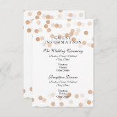 Carte D'accompagnement Informations clients Foil Parties scintillant de c (Devant / Derrière)