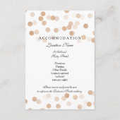 Carte D'accompagnement Informations clients Foil Parties scintillant de c (Dos)