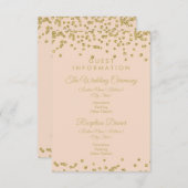 Carte D'accompagnement Informations clients Gold Parties scintillant Conf (Devant / Derrière)