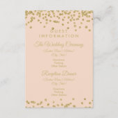 Carte D'accompagnement Informations clients Gold Parties scintillant Conf (Devant)