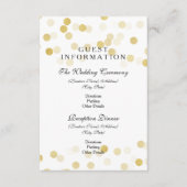 Carte D'accompagnement Informations clients mariage Lumières Parties scin (Devant)