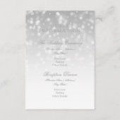 Carte D'accompagnement Informations clients Silver Bokeh Sparkle Lights (Devant)