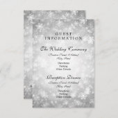 Carte D'accompagnement Informations clients Silver Winter Wonderland (Devant / Derrière)