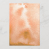 Carte D'accompagnement Informations de mariage Fleurs Orange Pastel Invit (Dos)