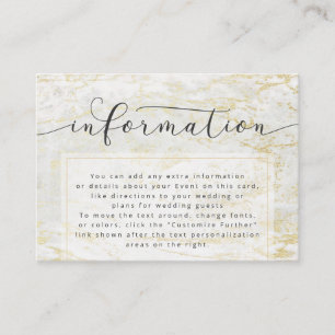 Carte D'accompagnement Informations de mariage Modern Marbles en rose et
