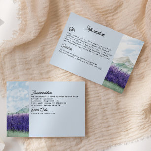 Carte D'accompagnement Informations de mariage Mountain Lavender