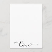 Carte D'accompagnement Informations de mariage Simple Noir & Blanc Script (Dos)