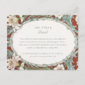 Carte D'accompagnement Informations de mariage vintage (Devant)