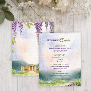 Carte D'accompagnement Informations détaillées sur le mariage au jardin d