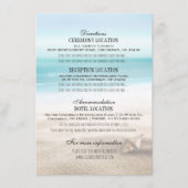 Carte D'accompagnement Informations détaillées sur le mariage Summer Beac (Devant)