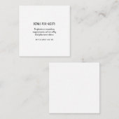 Carte D'accompagnement Informations mariage Clients Noir Blanc Simple (Devant / Derrière)