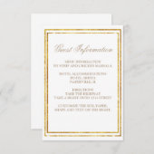 Carte D'accompagnement Informations pour les invités de mariage à bordure (Devant / Derrière)