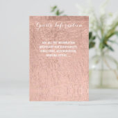 Carte D'accompagnement Informations pour les invités de mariage à feuille (Debout devant)