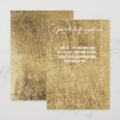 Carte D'accompagnement Informations pour les invités de mariage à la feui (Devant / Derrière)