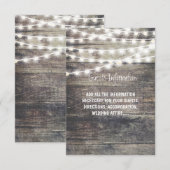 Carte D'accompagnement Informations pour les invités de mariage avec bois (Devant / Derrière)
