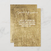 Carte D'accompagnement Informations pour les invités de mariage en feuill (Devant / Derrière)