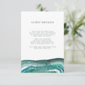 Carte D'accompagnement Informations pour les invités de mariage géode sar (Debout devant)