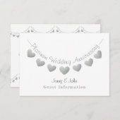 Carte D'accompagnement Informations pour les invités du 70e anniversaire (Devant / Derrière)