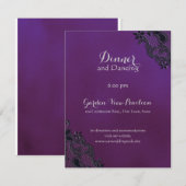 Carte D'accompagnement Informations sur la réception de la florale noire (Devant / Derrière)