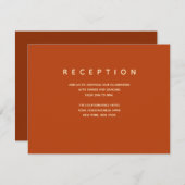 Carte D'accompagnement Informations sur la réception orange brûlée (Devant / Derrière)