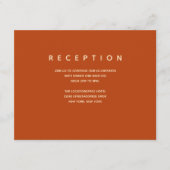 Carte D'accompagnement Informations sur la réception orange brûlée (Devant)