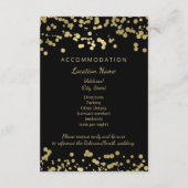 Carte D'accompagnement Informations sur le client mariage Gold Foil Confe (Dos)