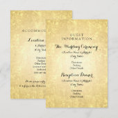 Carte D'accompagnement Informations sur le client mariage Gold Foil Stars (Devant / Derrière)