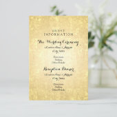 Carte D'accompagnement Informations sur le client mariage Gold Foil Stars (Debout devant)