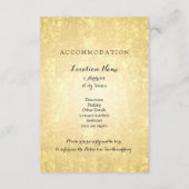 Carte D'accompagnement Informations sur le client mariage Gold Foil Stars (Dos)