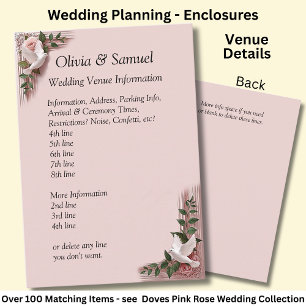 Carte D'accompagnement Informations sur le lieu de mariage - Mariage aux