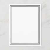 Carte D'accompagnement Informations sur le Mariage blanc de cadre simple (Dos)