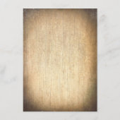 Carte D'accompagnement Informations sur le Mariage campagnard des bottes  (Dos)