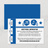 Carte D'accompagnement Informations sur le Mariage de billets de football (Devant / Derrière)