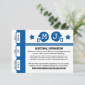 Carte D'accompagnement Informations sur le Mariage de billets de football (Debout devant)