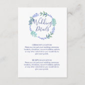 Carte D'accompagnement Informations sur le Mariage de couronnes florales (Devant)