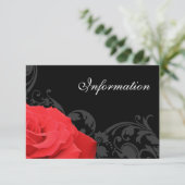 Carte D'accompagnement Informations sur le Mariage de la Rose rouge (Debout devant)