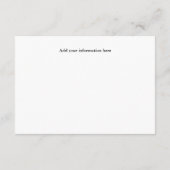 Carte D'accompagnement Informations sur le Mariage de la Rose rouge (Dos)