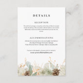 Carte D'accompagnement Informations sur le mariage de l'aquarelle d'hiver (Devant)