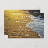 Carte D'accompagnement Informations sur le Mariage de sable de plage mode (Devant / Derrière)